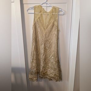 Sequin gold dress